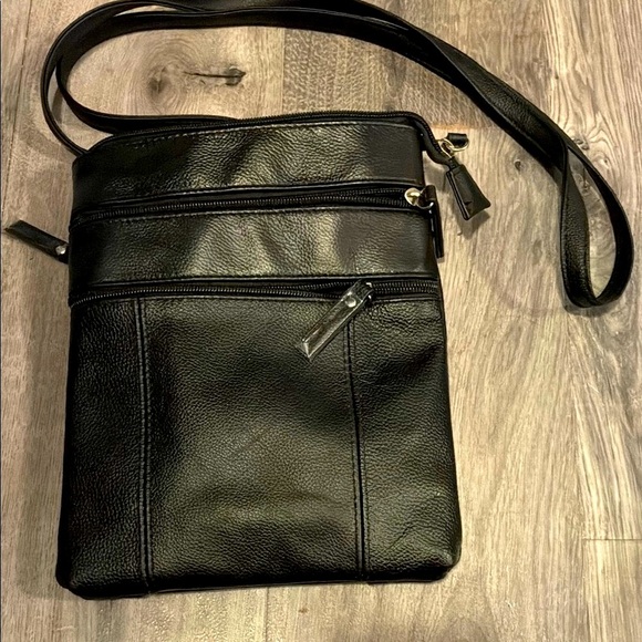 Black Leather Crossbody Bag - Picture 1 of 1